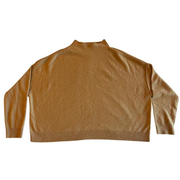 NWOT PILCRO Alani Oversized 100% Cashmere Sweater Mock T Oversized Camel Color M - Picture 1 of 7